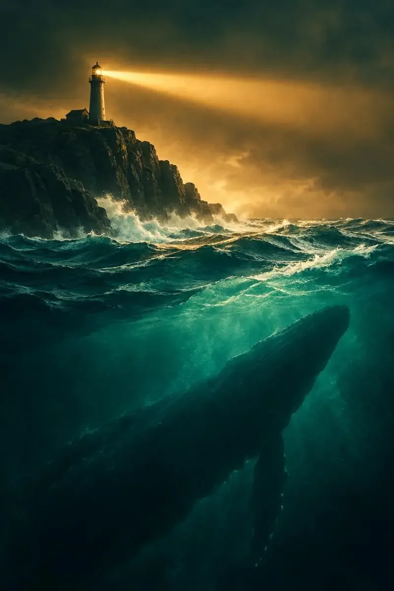 灯塔与鲸 - 毛骗电影官网 灯塔与鲸(Lighthouse and the Whale)影片海报,欧美大片剧情、海洋题材,2026 年上映