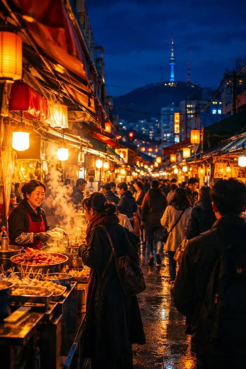 汉江夜市（한강 야시장）影片海报，日韩大片喜剧电影，2026 年上映